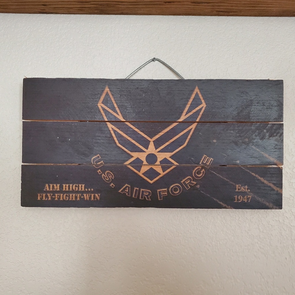 Air Force Wooden sign and decal
